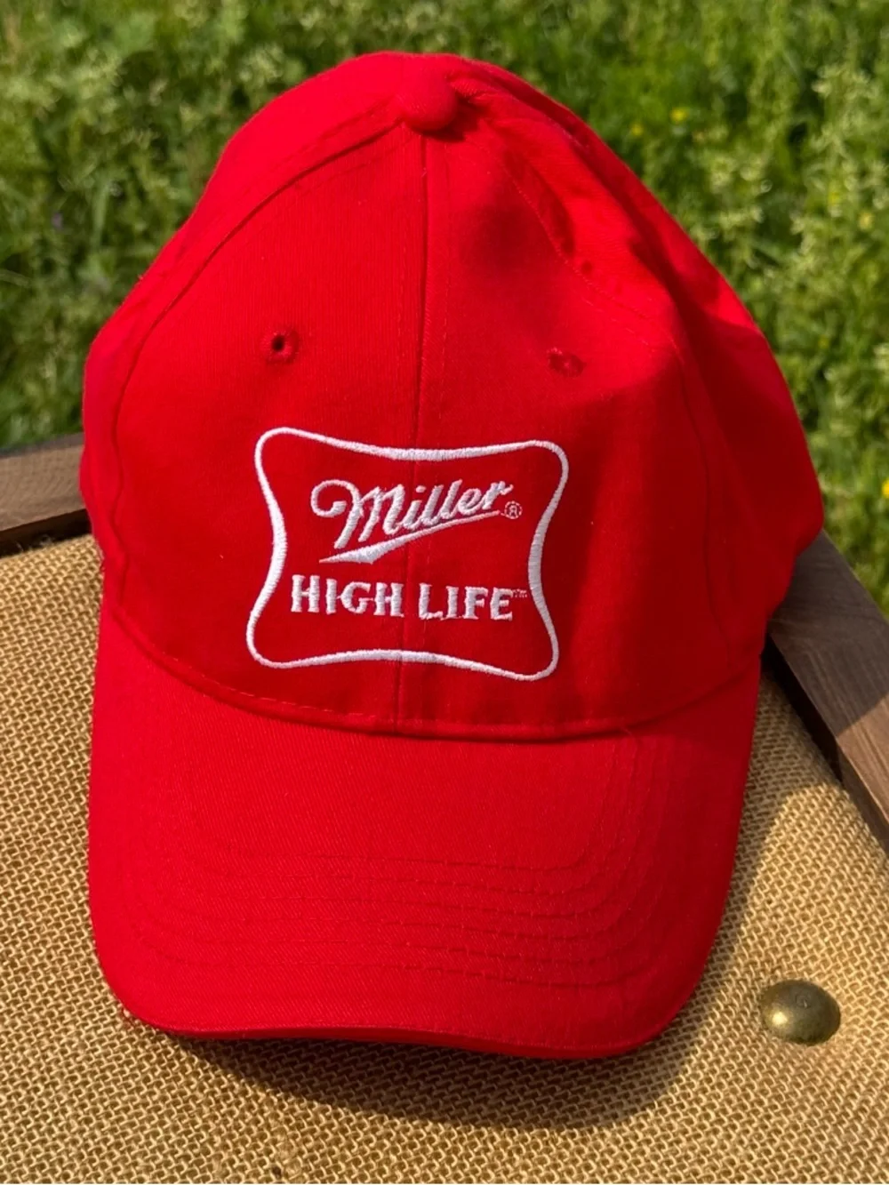 Miller High Life Red Hat Strapback Baseball Cap Cotton Adult